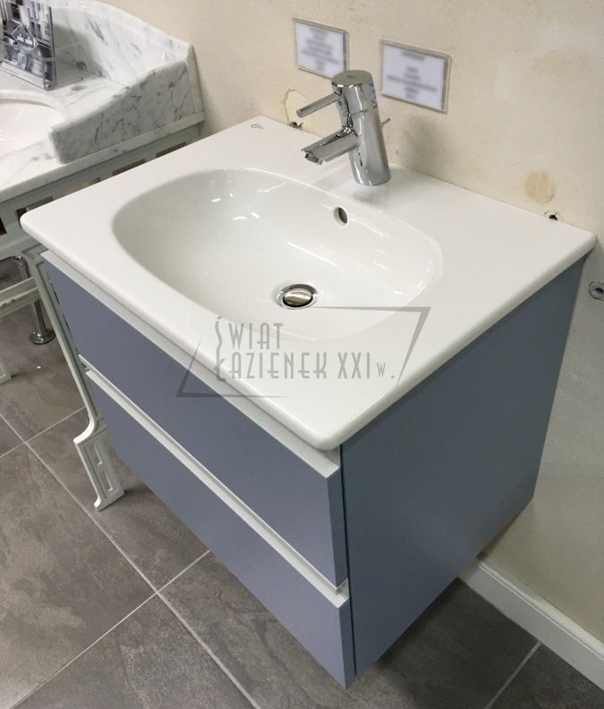 MOBILIER TESI SUSPENDAT 60 CM, 2 SERTARE, ALBASTRU DESCHIS MAT